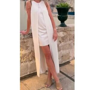 Rosetta Getty White Cape Mini Dress Size 6